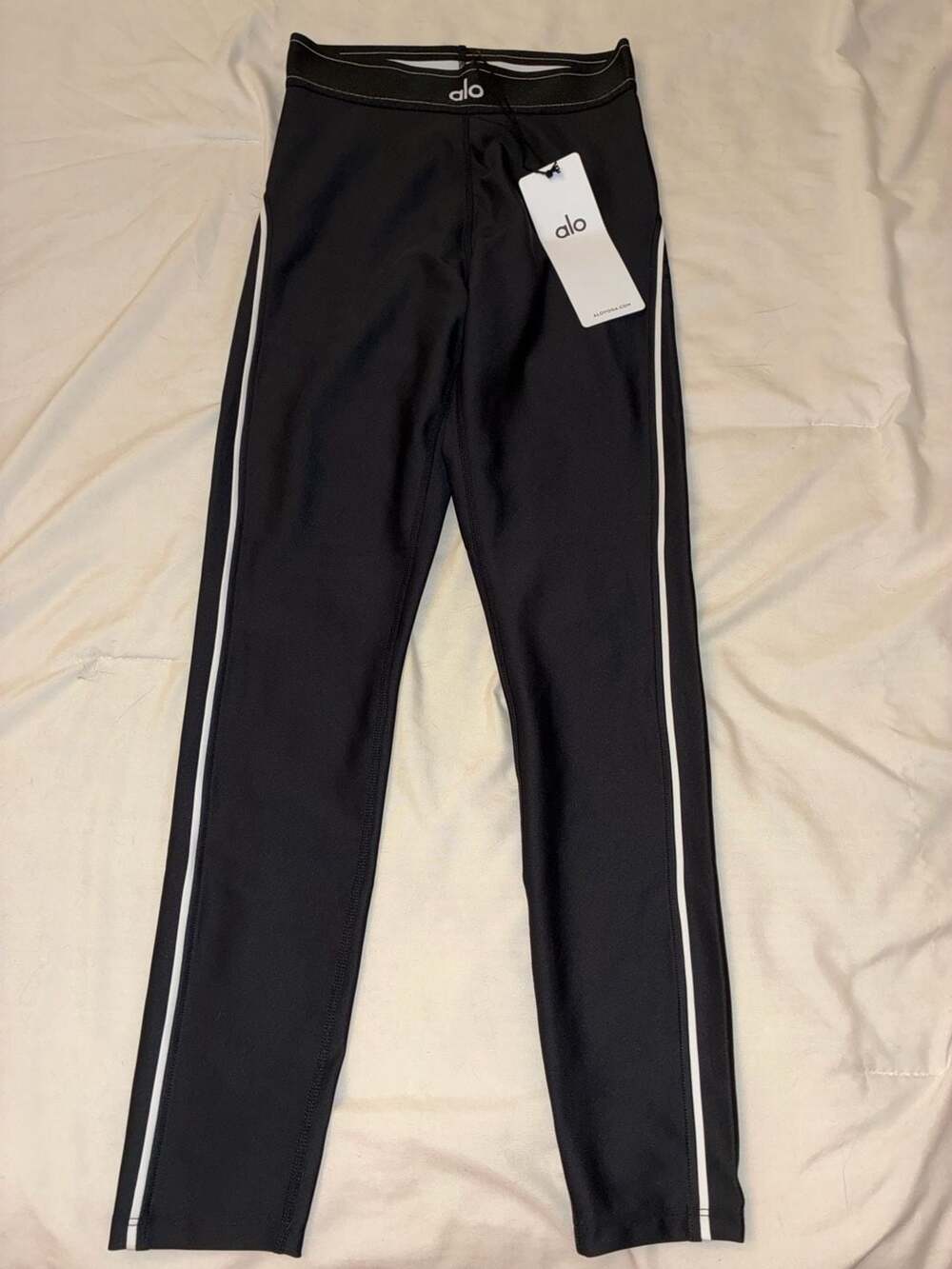 Alo Yoga Airlift High-Waist Suit Up Legging Black White Size S NWT